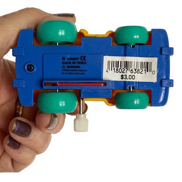 Disney Mickey Mouse Yellow Racer Car Windup Toy - Picture 9 of 13